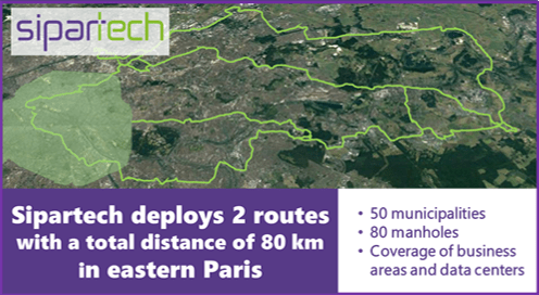 Sipartech deploys 2 routs Eastern Paris Sipartech deploys 2 routs Eastern Paris