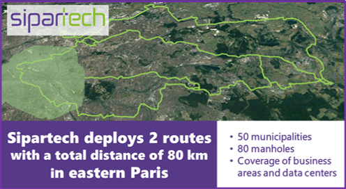 Sipartech deploys 2 routs Eastern Paris