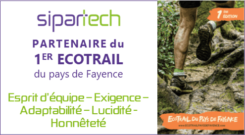 SIPARTECH PARTENAIRE 1ER ECOTRAIL PAYS DE FAYENCE SEPT 2020